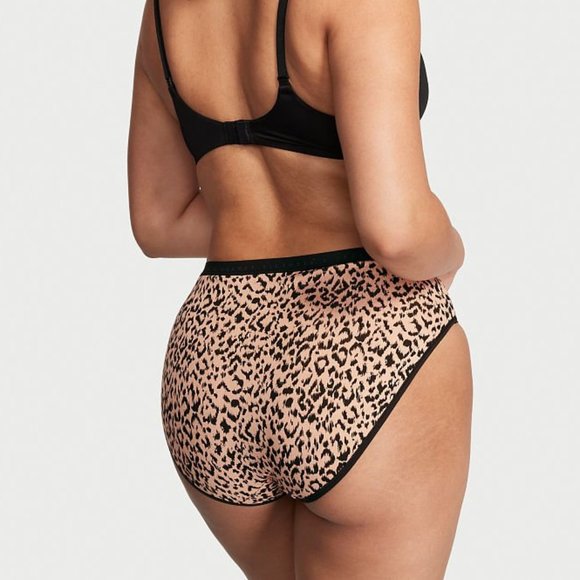 VS High-Leg Brief Stretch Cotton Leopard Cheetah Animal Print NWT - Picture 2 of 10